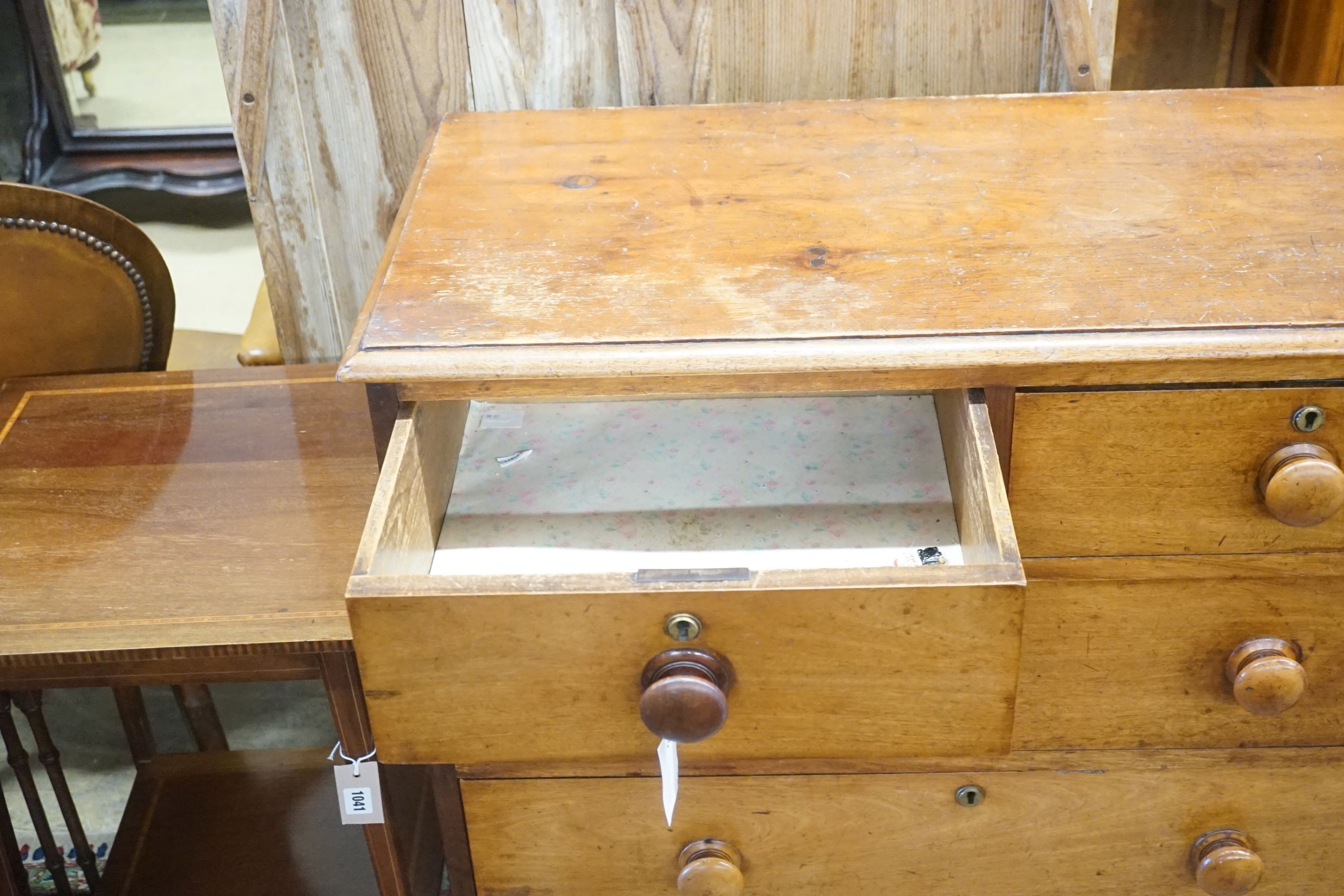 A Victorian mahogany chest, width 94cm depth 45cm height 94cm